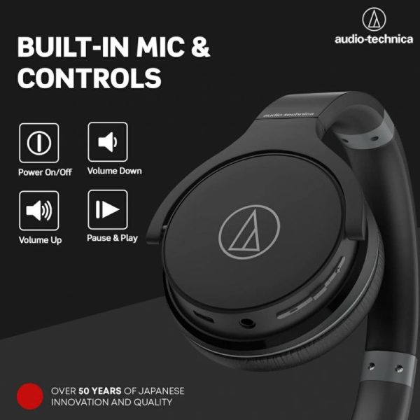 Audio & Video |   Ath-S220Bt Wireless Headphone – Black Audio & Video Audio & Video