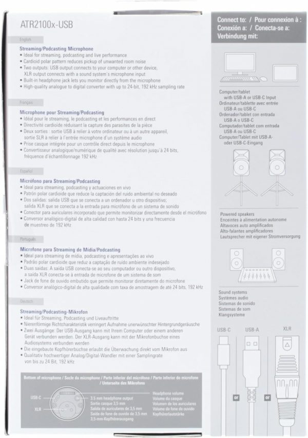 Audio & Video |   Atr2100X-Usb Unidirectional Dynamic Streaming Podcasting Microphone Audio & Video Audio & Video