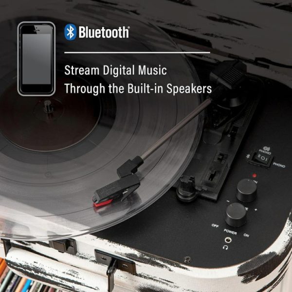 Audio & Video |   Discovery Bluetooth Out Turntable – Black And White Audio & Video Audio & Video