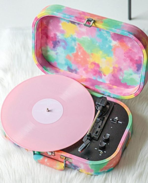 Audio & Video |   Discovery Bluetooth Out Turntable – Tie-Dye Audio & Video Audio & Video