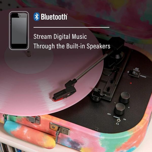 Audio & Video |   Discovery Bluetooth Out Turntable – Tie-Dye Audio & Video Audio & Video