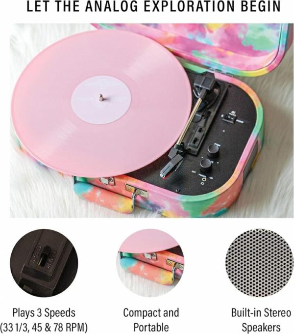 Audio & Video |   Discovery Bluetooth Out Turntable – Tie-Dye Audio & Video Audio & Video