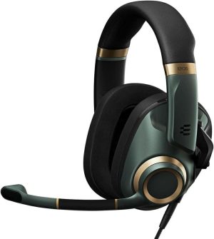 Audio & Video |   H6 Pro Closed Acoustic Gaming Headset With Mic Over Ear Green, Wired Audio & Video Audio & Video