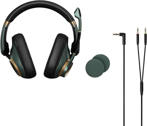 Audio & Video |   H6 Pro Closed Acoustic Gaming Headset With Mic Over Ear Green, Wired Audio & Video Audio & Video