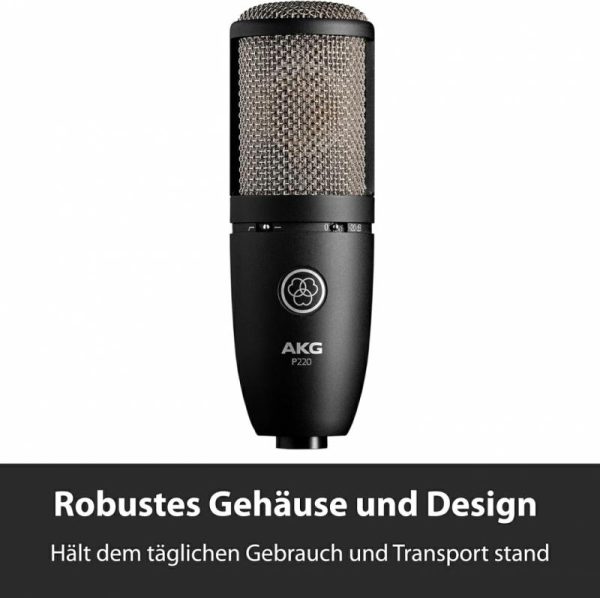 Audio & Video |   P220 High-Performance Large Diaphragm True Condenser Microphone – Packof 1, Wired Audio & Video Audio & Video