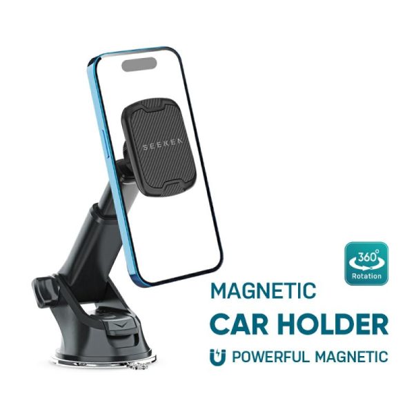 Phone Holder & Charger |   360 Rotation Magnetic Car Holder For 4-6.7″ Phones (Black, 6 Magnets) Car Accessories Phone Holder & Charger