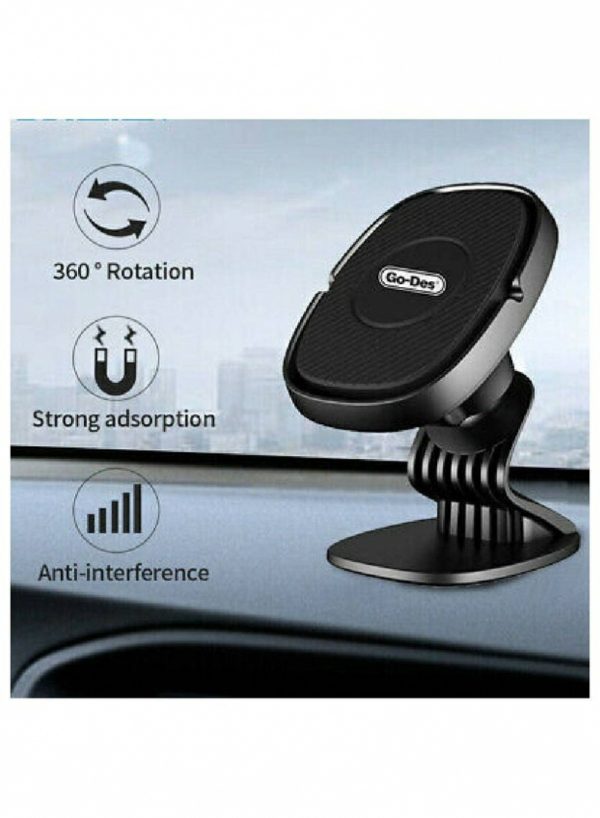 Phone Holder & Charger |   Adjustable Dashboard Magnetic Car Phone Holder/Mount Black Car Accessories Phone Holder & Charger