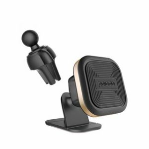 Phone Holder & Charger |   Aluminum Magnetic Car Mount (Air Vent + Stick-On Holder) Gold Car Accessories Phone Holder & Charger