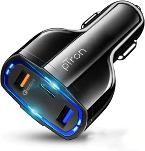 Phone Holder & Charger |   Bullet Pro 36W Pd Quick Charger, 3 Port Fast Car Charger Adapter – Compatible With All Smartphones & Tablets (Black) Car Accessories Phone Holder & Charger