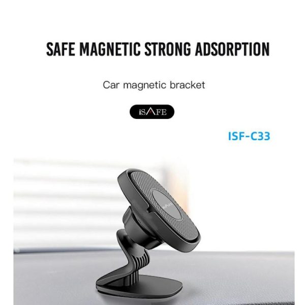 Phone Holder & Charger |   C33 Magnetic Dashboard Car Holder Black Car Accessories Phone Holder & Charger