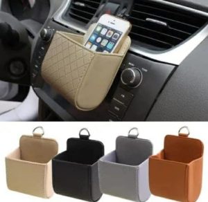 Phone Holder & Charger |   Car Air Vent Storage Bag Organizer Pocket Sunglasses Holder Car Mount Phone Holder Coin Key Card Case Organizer With Hook Car Accessories Phone Holder & Charger