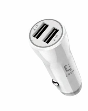 Phone Holder & Charger |   Car Charger 2 Usb Port (Erc2Uo) – White Car Accessories Phone Holder & Charger