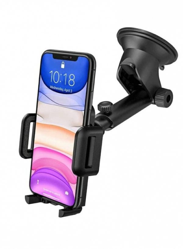 Phone Holder & Charger |   Car Phone Mount, Universal Cradle 360′ Degree  Rotatable Extendable Arm One Button Release Stand For Phones Car Accessories Phone Holder & Charger