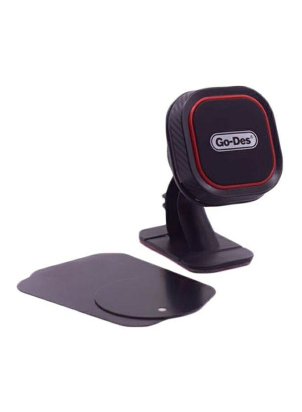 Phone Holder & Charger |   Magnetic Dashboard Car Mount Holder Black/Red Car Accessories Phone Holder & Charger