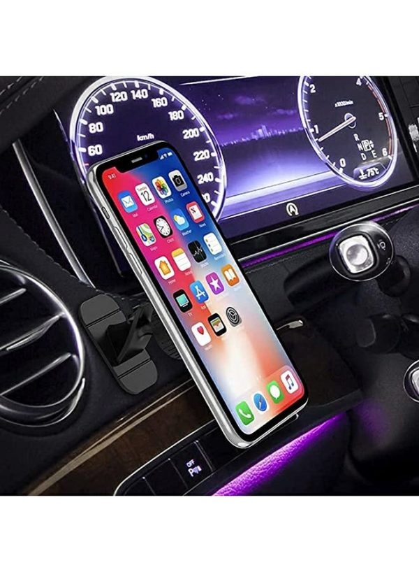 Phone Holder & Charger |   Magnetic Dashboard Car Mount Holder Black/Red Car Accessories Phone Holder & Charger