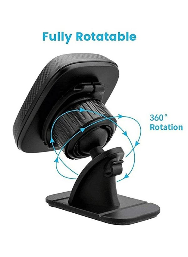 Phone Holder & Charger |   Magnetic Dashboard Car Mount Holder Black/Red Car Accessories Phone Holder & Charger