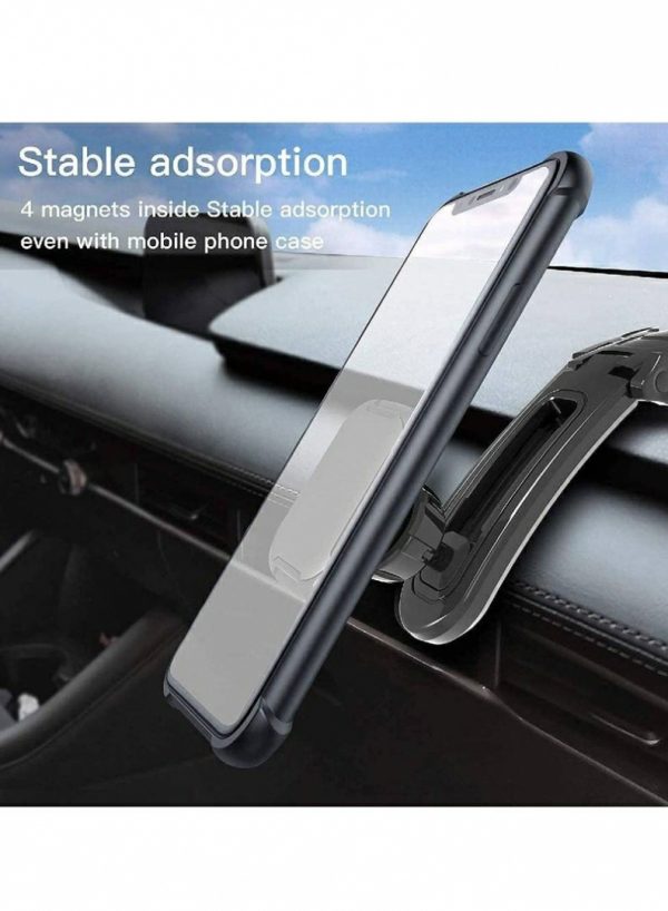 Phone Holder & Charger |   Magnetic Phone Car Mount Holder For Dashboard Black Car Accessories Phone Holder & Charger