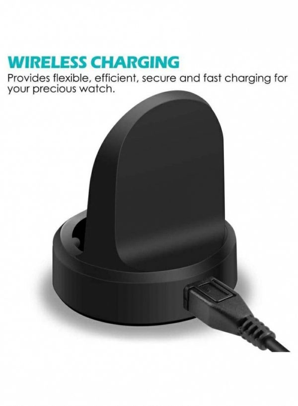 Phone Holder & Charger |   Magnetic Wireless Power Charging Station Dock For Samsung Watch Gear S2/S3/S4 Black Car Accessories Phone Holder & Charger