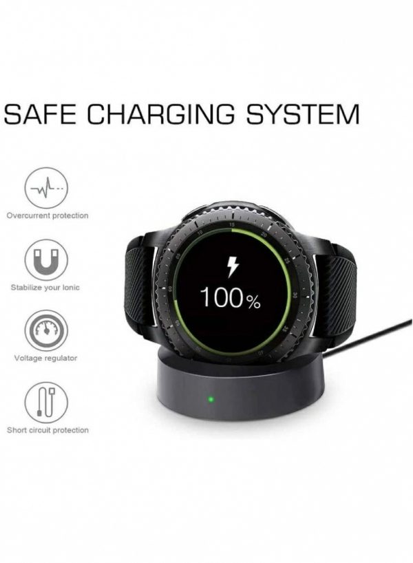 Phone Holder & Charger |   Magnetic Wireless Power Charging Station Dock For Samsung Watch Gear S2/S3/S4 Black Car Accessories Phone Holder & Charger