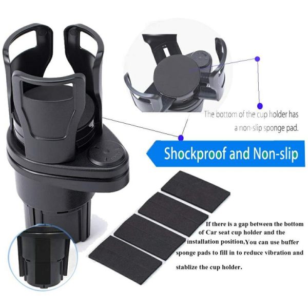 Phone Holder & Charger |   Nstart Universal Car Cup Holder Expander Adapter, 2 In 1 Multifunctional Dual Cup Mount Extender Organizer Car Accessories Phone Holder & Charger