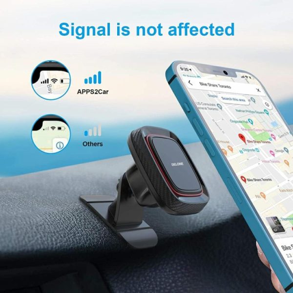 Phone Holder & Charger |   Phone Holder For Car Magnetic Dashboard Mobile Mount 2 Metal Plates Universal 360 Rotation Car Accessories Phone Holder & Charger