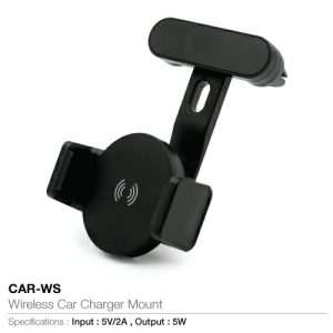 Phone Holder & Charger |   Ss Wireless Car Charger Mount – Black Car Accessories Phone Holder & Charger