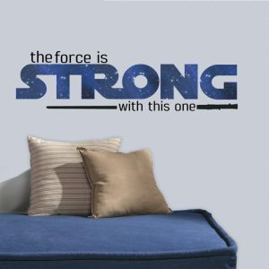 Seat Cushions & Accessories |   Roommates Star Wars Classic The Force Is Strong Quote Wall Decal, Multi-Colour, Rmk3077Scs Car Accessories Seat Cushions & Accessories