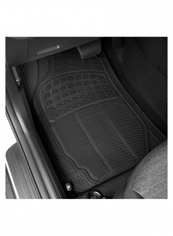 Seat Cushions & Accessories |   Set Proline Trimmable Floor Mats For Cars Trucks Jeeps Vans And Suvs Universal Fit Design Black With Anti-Slip Feature – 3 Pieces Car Accessories Seat Cushions & Accessories