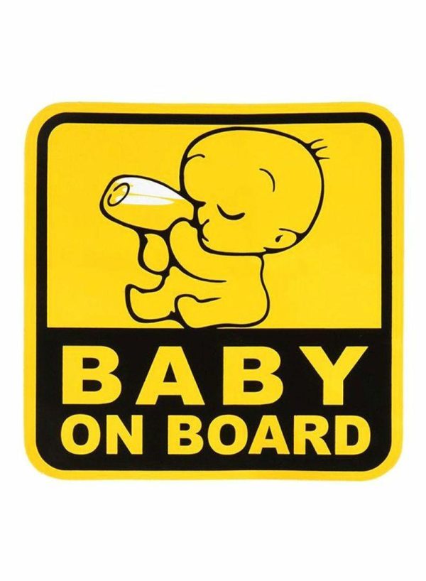 Sticky Pads & Car Mat |   2-Piece Baby On Board Car Sticker Car Accessories Sticky Pads & Car Mat