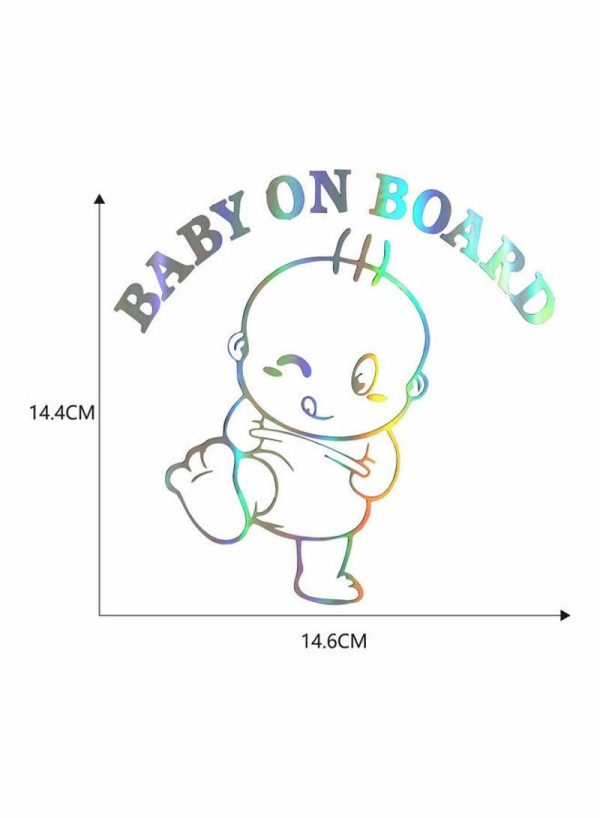 Sticky Pads & Car Mat |   3D Baby On Board Car Sticker Car Accessories Sticky Pads & Car Mat