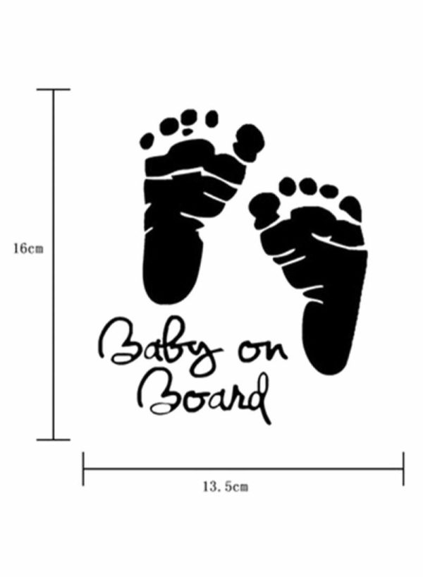 Sticky Pads & Car Mat |   Baby On Board Funny Foot Print Car Sticker Car Accessories Sticky Pads & Car Mat