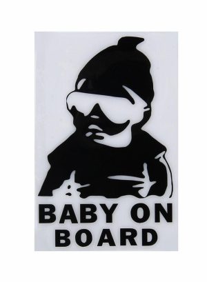 Sticky Pads & Car Mat |   Baby On Board Pat%Ern Vinyl Car Sticker Car Accessories Sticky Pads & Car Mat