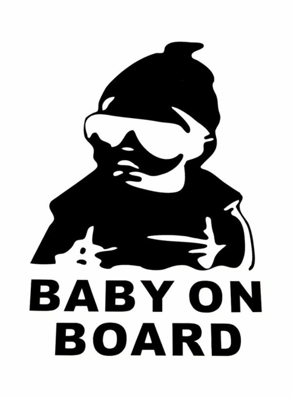 Sticky Pads & Car Mat |   Baby On Board Pattern Car Sticker Car Accessories Sticky Pads & Car Mat