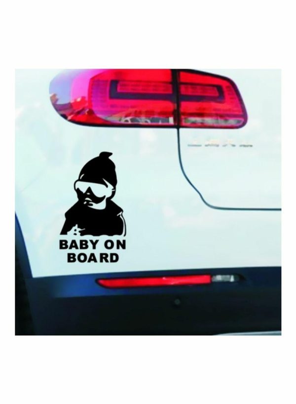 Sticky Pads & Car Mat |   Baby On Board Pattern Car Sticker Car Accessories Sticky Pads & Car Mat