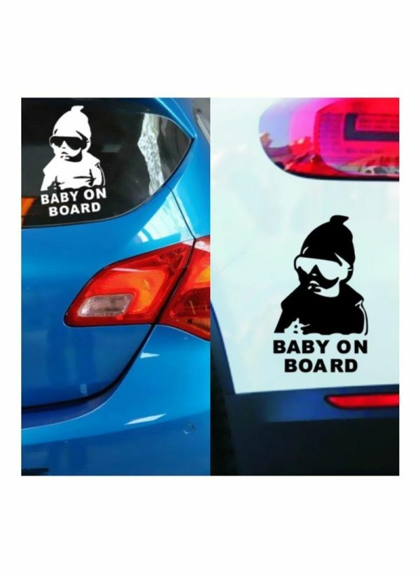 Sticky Pads & Car Mat |   Baby On Board Pattern Car Sticker Car Accessories Sticky Pads & Car Mat