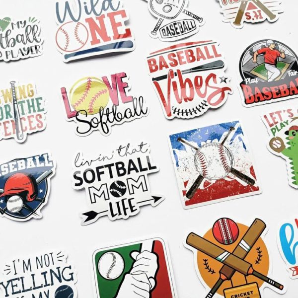 Sticky Pads & Car Mat |   Baseball Decals Funny Softball Stickers – Baseball – A Car Accessories Sticky Pads & Car Mat