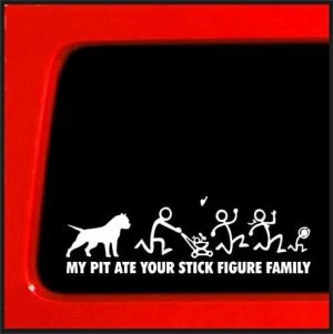 Sticky Pads & Car Mat |   My Pit Ate Your Stick Figure Family Vinyl Decal White 5 5 Inch – Sticker For Laptop Car Truck Van Wall Car Accessories Sticky Pads & Car Mat