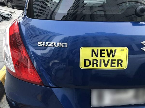 Sticky Pads & Car Mat |   New Driver Car Sign Vinyl Sticker, Large Text, Highly Reflective Caution Sticker (X-Large 11 X 23Cm) Car Accessories Sticky Pads & Car Mat