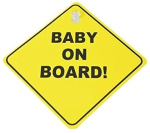 Sticky Pads & Car Mat |   Ok Cars’ Baby On Board Car-Sign Yellow, With Suction Cup Car Accessories Sticky Pads & Car Mat