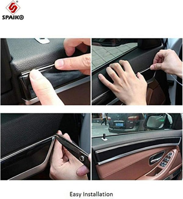 Sticky Pads & Car Mat |   Side Window Chrome Beading Roll 15 Meter For All Cars (10Mm) Car Accessories Sticky Pads & Car Mat