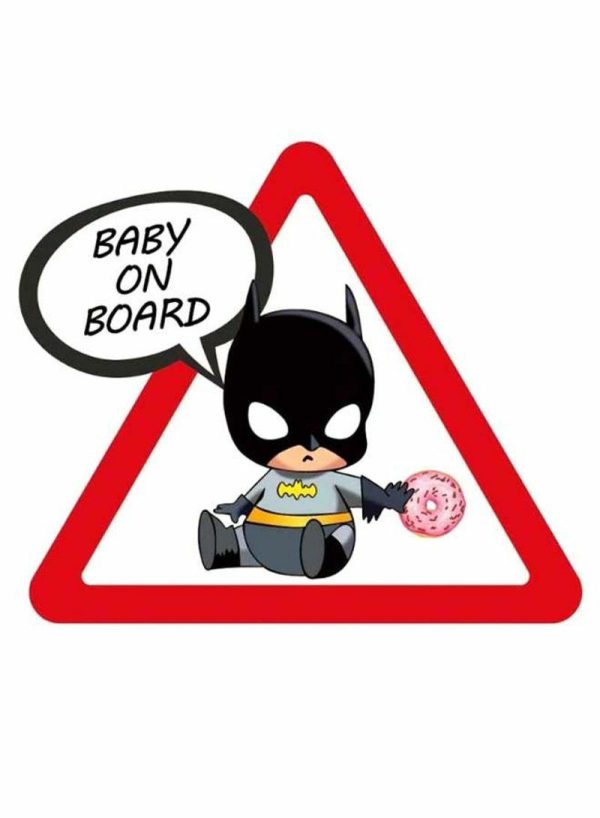 Sticky Pads & Car Mat |   Superhero Baby On Board Car Sticker Car Accessories Sticky Pads & Car Mat