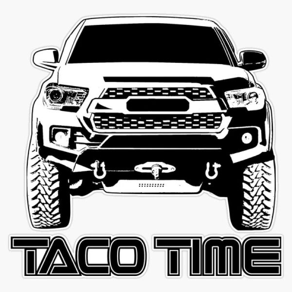 Sticky Pads & Car Mat |   Taco Time Toyota Tacoma 3Rd Gen Sticker Decal Bumper Sticker 5Inch Car Accessories Sticky Pads & Car Mat