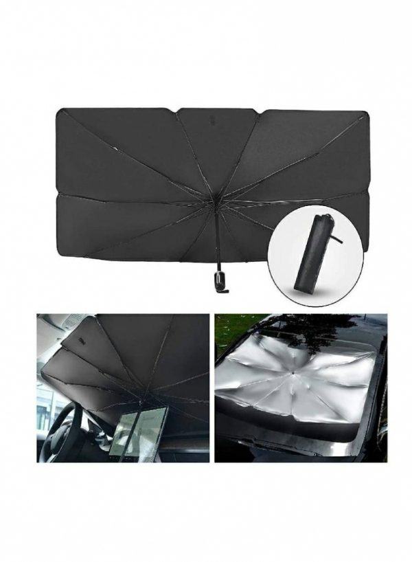 Sun Protection |   Car Sun Shade For Windshield Foldable Sunshades Umbrella For Car Front Easy To Store And Use Protect Vehicle From Uv Sun And Heat Car Accessories Sun Protection