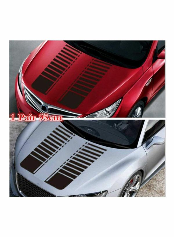 Tools & Accessories |   2-Piece Car Hood Stripe Sticker Car Accessories Tools & Accessories