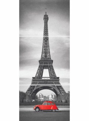 Tools & Accessories |   3-Piece Eiffel Tower With Red Car Canvas Print Set Multicolour 50X120Cm Car Accessories Tools & Accessories