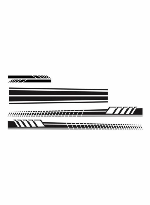 Tools & Accessories |   5-Piece Stripes Car Side Door Body Hood Stickers Car Accessories Tools & Accessories