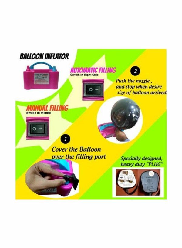 Tools & Accessories |   Electric Balloon Inflatorpink/Blue Car Accessories Tools & Accessories