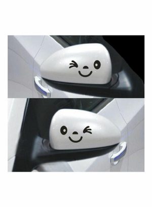 Tools & Accessories |   Funny Smiling Face Reflective Decals Car Stickers Rearview Mirror Car Head Styling Sticker Car Accessories Tools & Accessories