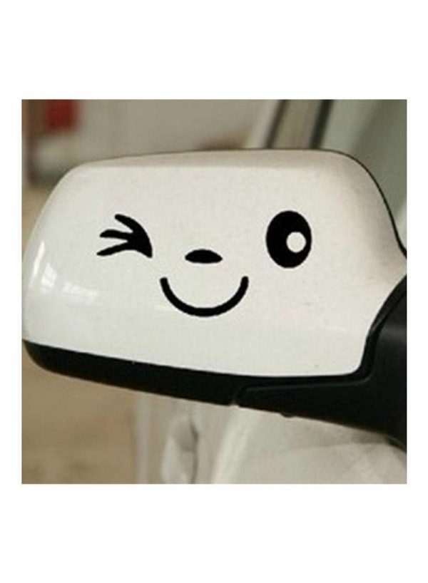 Tools & Accessories |   Funny Smiling Face Reflective Decals Car Stickers Rearview Mirror Car Head Styling Sticker Car Accessories Tools & Accessories