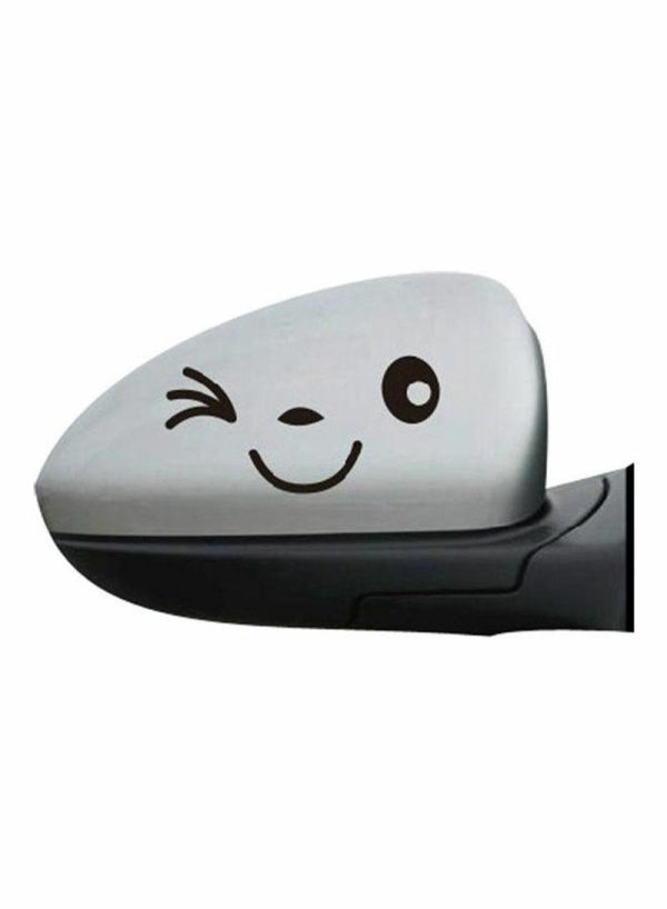 Tools & Accessories |   Funny Smiling Face Reflective Decals Car Stickers Rearview Mirror Car Head Styling Sticker Car Accessories Tools & Accessories